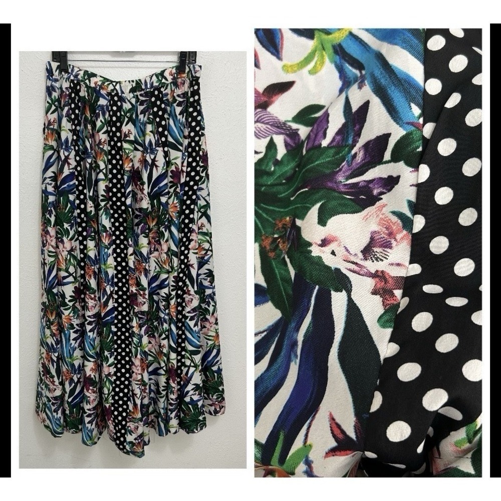 Cupio Dopamine Dressing Tropical Maxi Skirt Sz‎ M Maximalist Y2K Festival Resort